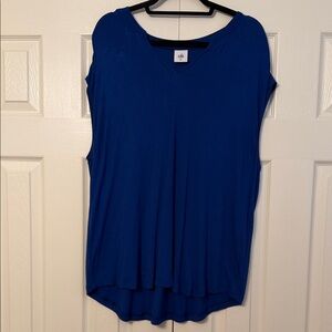 CAbi royal blue tunic shirt, women’s size XL, soft!